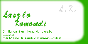 laszlo komondi business card